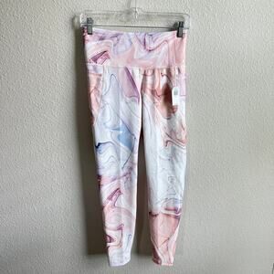 New Old Navy High Rise Power Soft Leggings Women's M 7/8 Ankle Marbled Wave